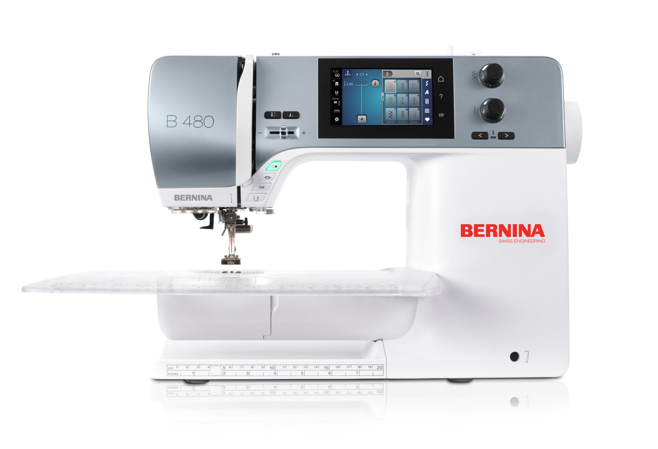 BERNINA B 480 - große Nähmaschine mit großem Anschiebetisch und Kniehebel