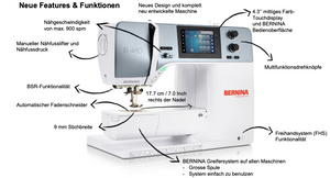 BERNINA B 480 - große Nähmaschine mit großem Anschiebetisch und Kniehebel